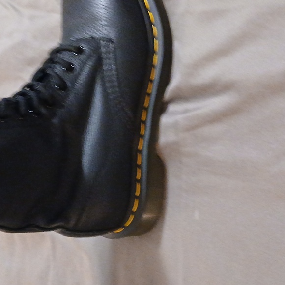 DR MARTENS  1460 Pascal  Virginia Black Leather Lace-Up Boots Size 7 - Picture 6 of 16